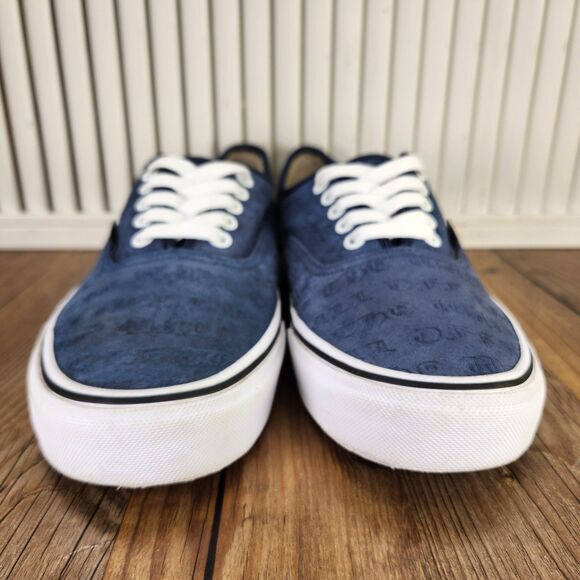 Vans Authentic Deboss Mens Size 9.5 Blue Suede Off The Wall Skate Sneakers Shoes main image 5